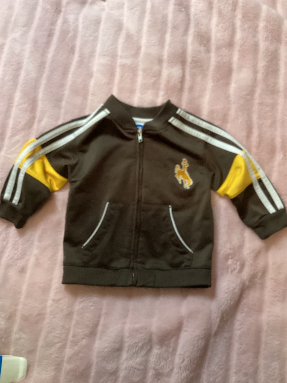 NCAA University of Wyoming Brown Vintage Infant Track Jacket